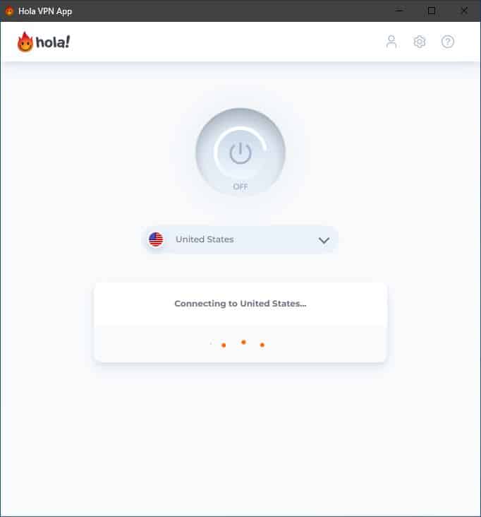 Hola Unlimited Free VPN Connecting