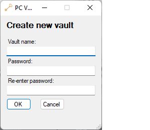 Vault set your passwords