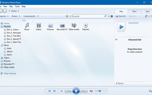 Windows Media Player View images