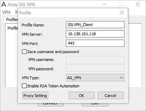 Configure your Array SSL VPN