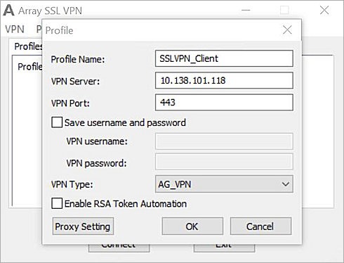 Configure Array SSL VPN