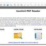 Javelin PDF Reader Main Interface