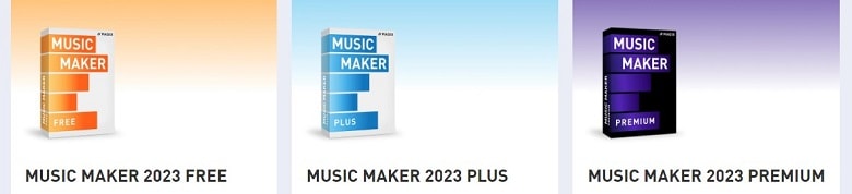 Choose between multiple versions of Magix Music Maker
