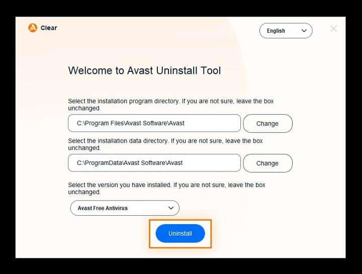 Completely uninstall Avast from your PC