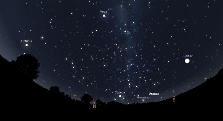 Night sky vie Stellarium
