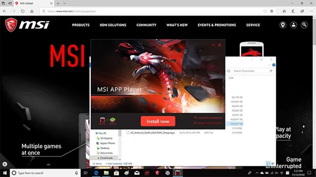 Download MSI App Player for your Windows PC