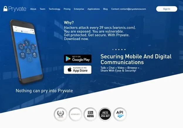 Pryvate Secure Mobile Communication