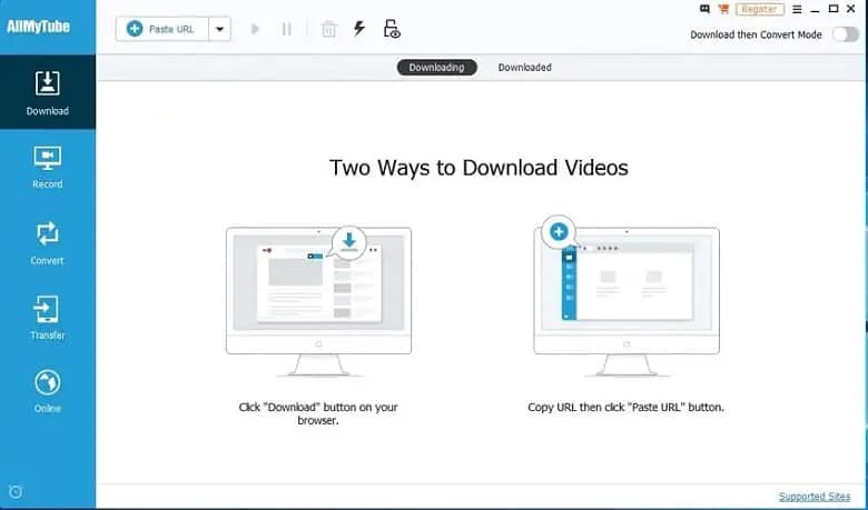 Download videos from youtube in two ways