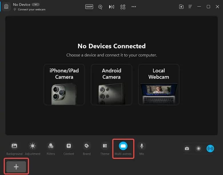 FineCam multi-scenes feature