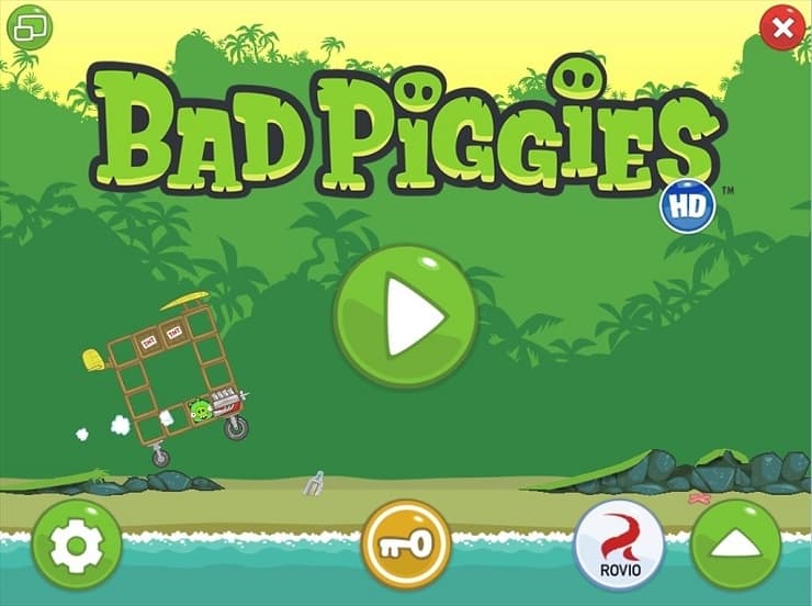 Play Bad Piggies HD on your PC