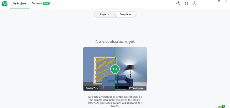 Planner 5D Desk app Snapshots